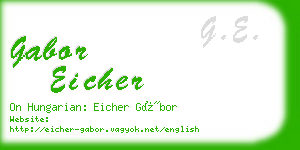 gabor eicher business card